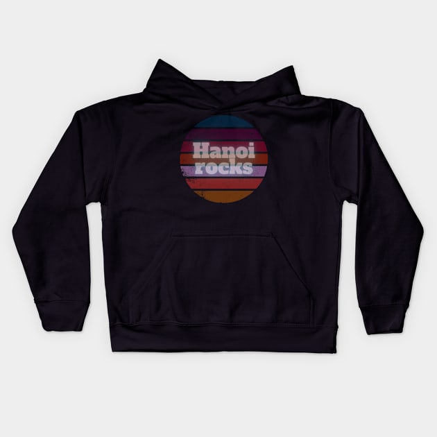 hanoi rocks Kids Hoodie by pemudaakhirjaman